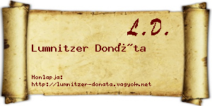 Lumnitzer Donáta névjegykártya